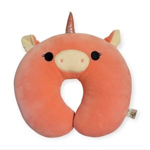 Squishmallows Pink Unicorn Neck Pillow